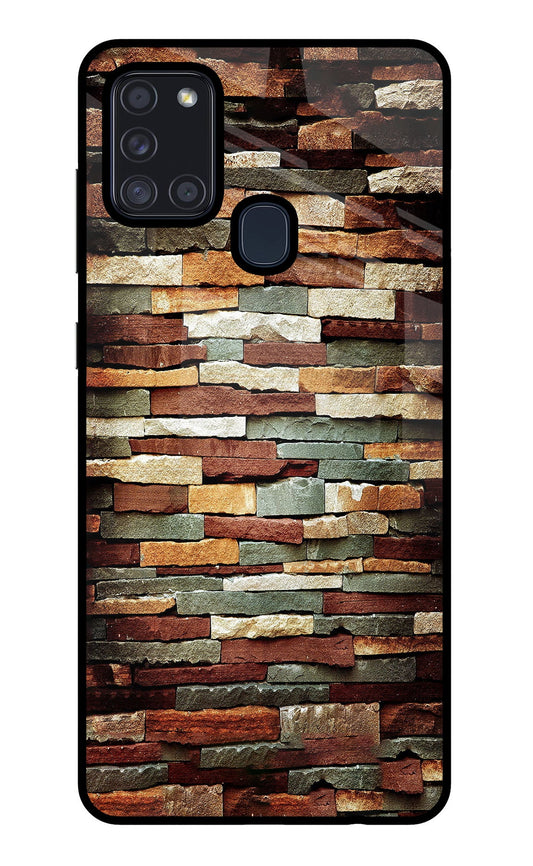 Bricks Pattern Samsung A21s Glass Case