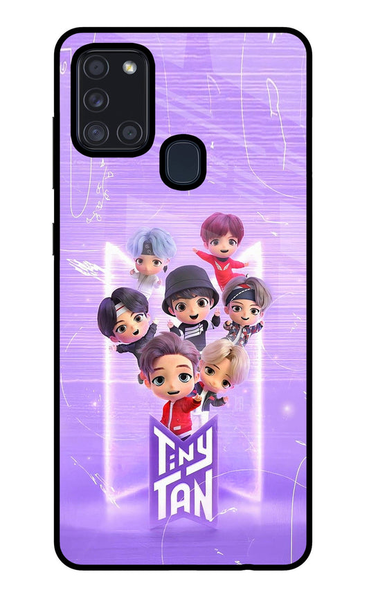 BTS Tiny Tan Samsung A21s Glass Case