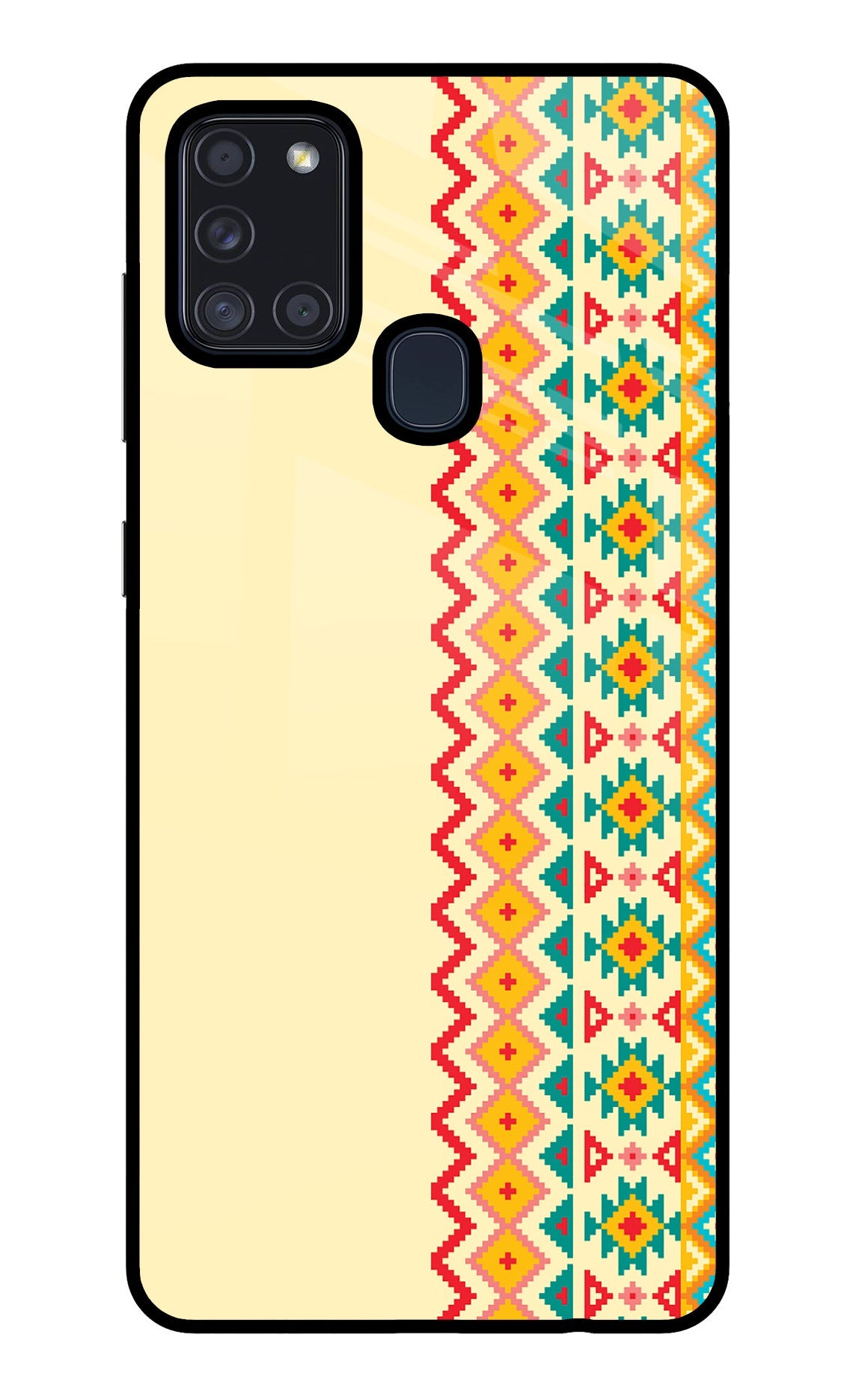 Ethnic Seamless Samsung A21s Glass Case