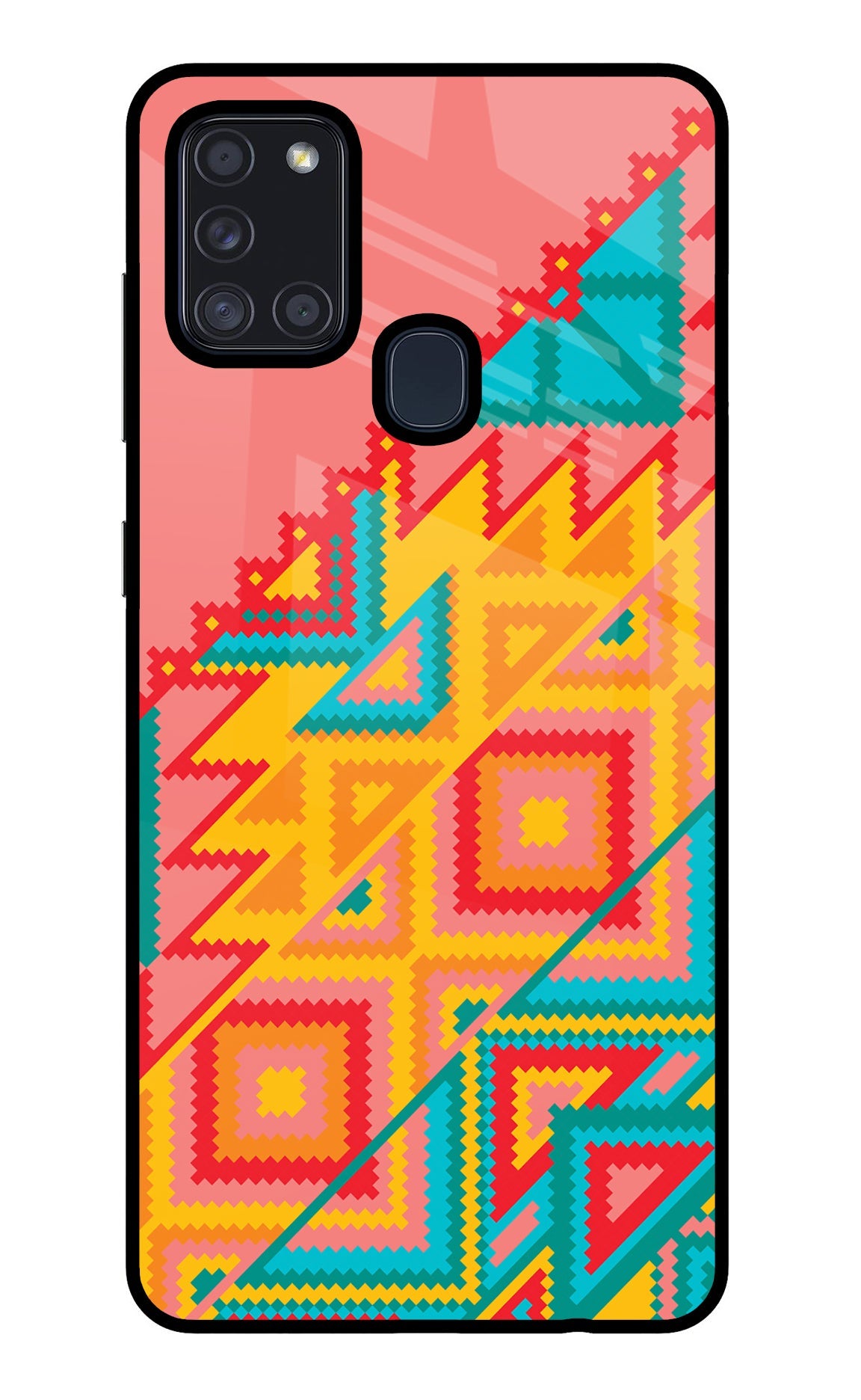 Aztec Tribal Samsung A21s Glass Case