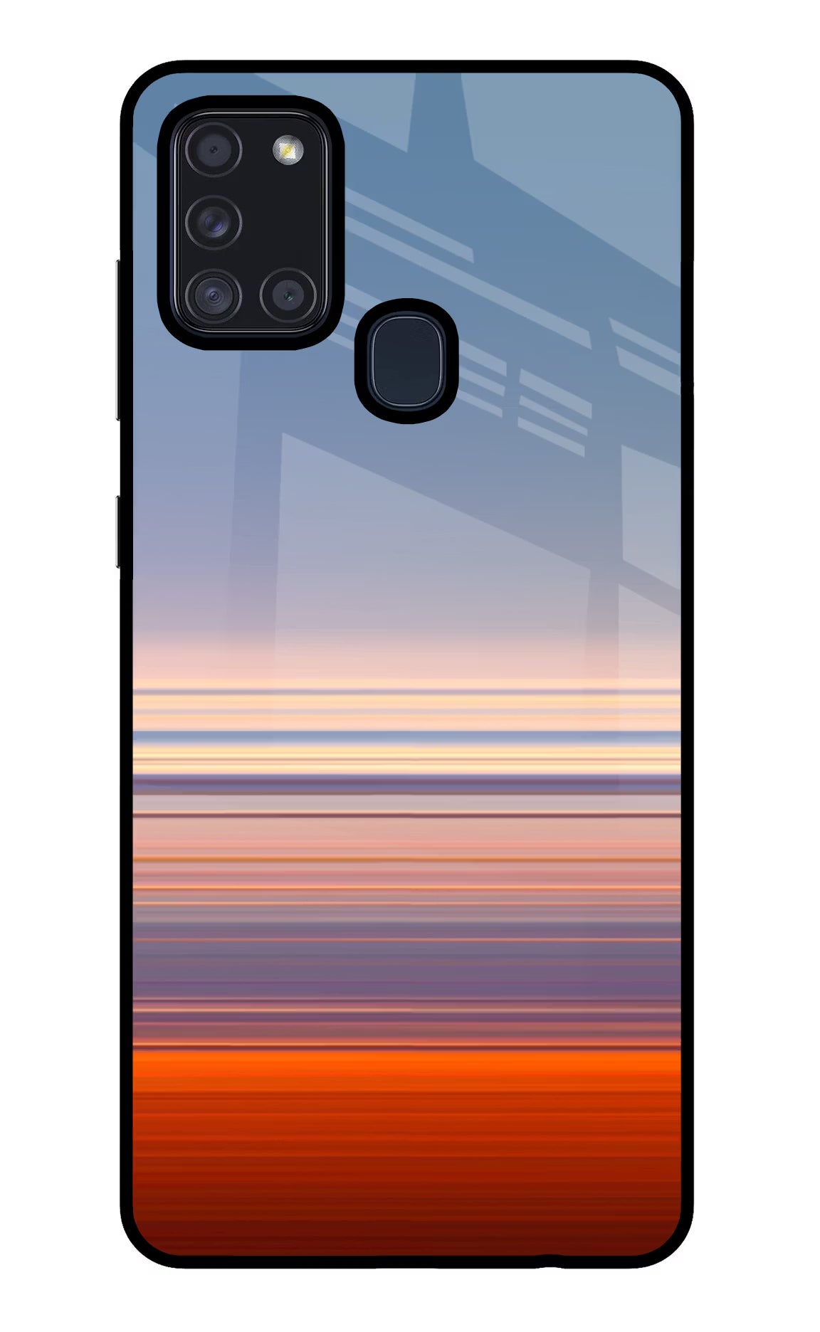 Morning Colors Samsung A21s Glass Case Back Cover by Casekaro