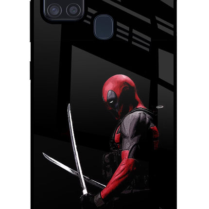 Deadpool Samsung A21s Glass Case