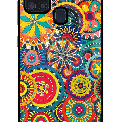 Gol Gol Art Samsung A21s Glass Case