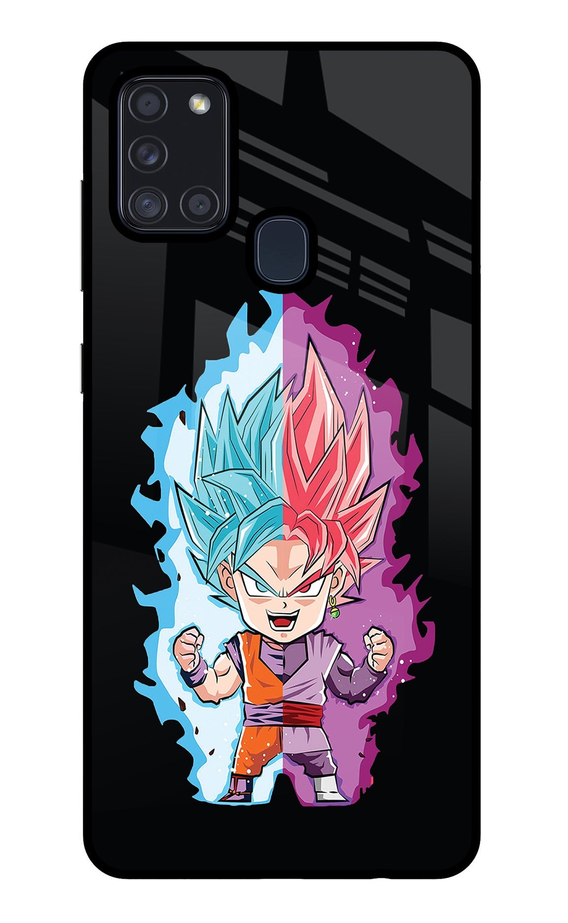 Chota Goku Samsung A21s Glass Case