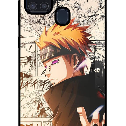 Pain Anime Samsung A21s Glass Case