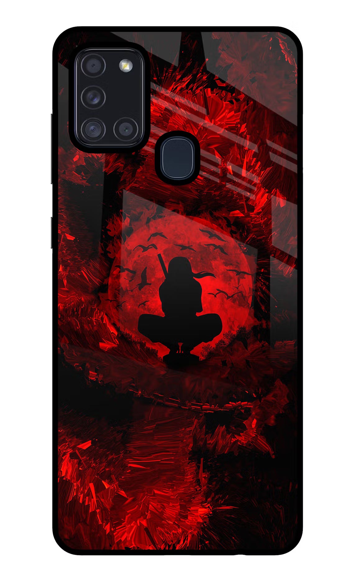 Itachi Uchiha Samsung A21s Glass Case Back Cover by Casekaro