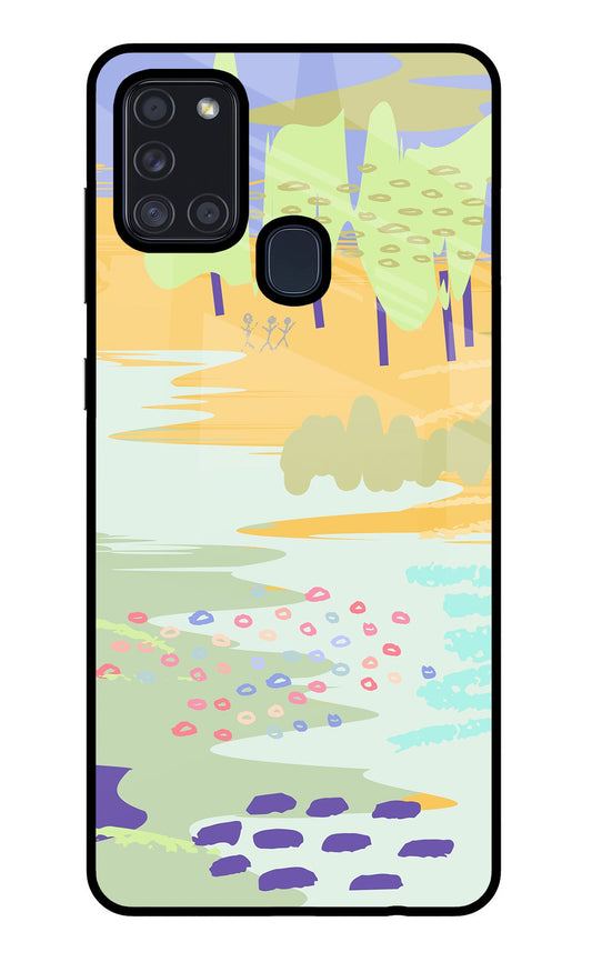 Scenery Samsung A21s Glass Case