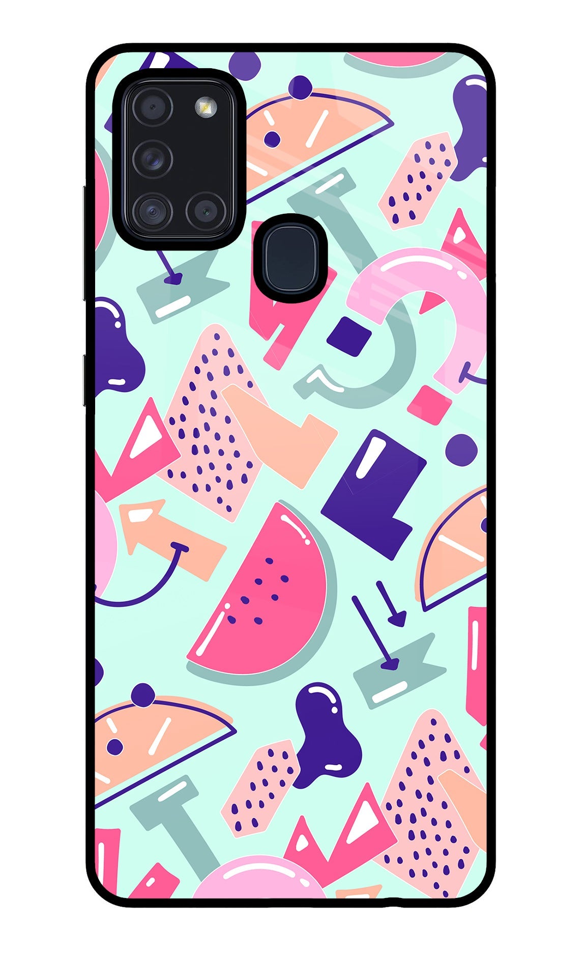 Doodle Pattern Samsung A21s Back Cover