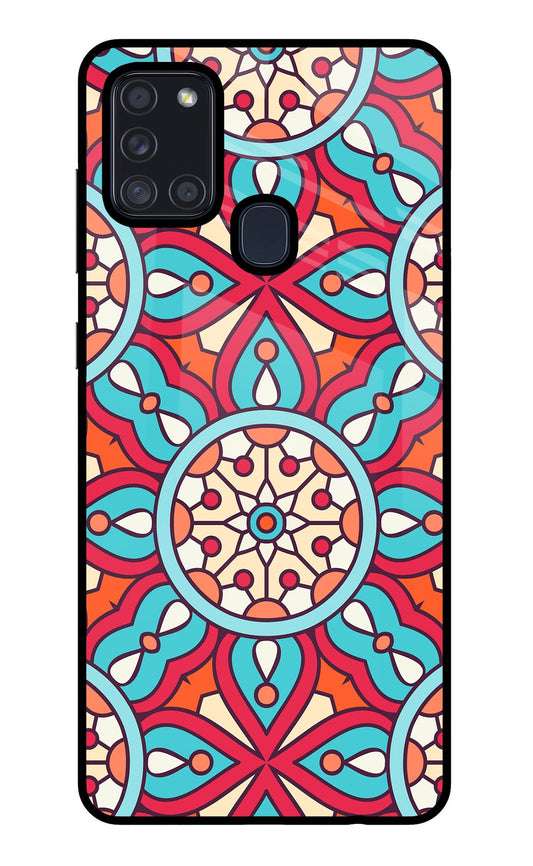 Mandala Geometric Samsung A21s Glass Case