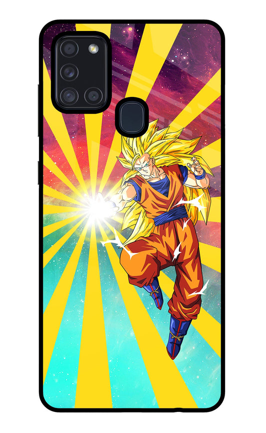 Goku Super Saiyan Samsung A21s Glass Case