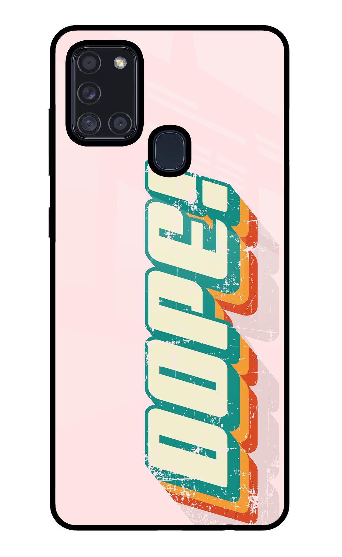 Dope Samsung A21s Glass Case Back Cover by Casekaro