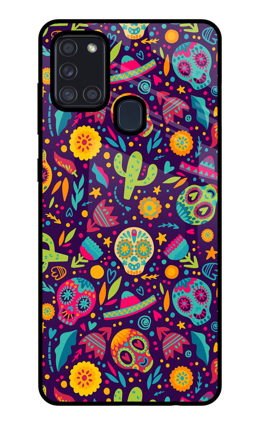 Mexican Design Samsung A21s Glass Case