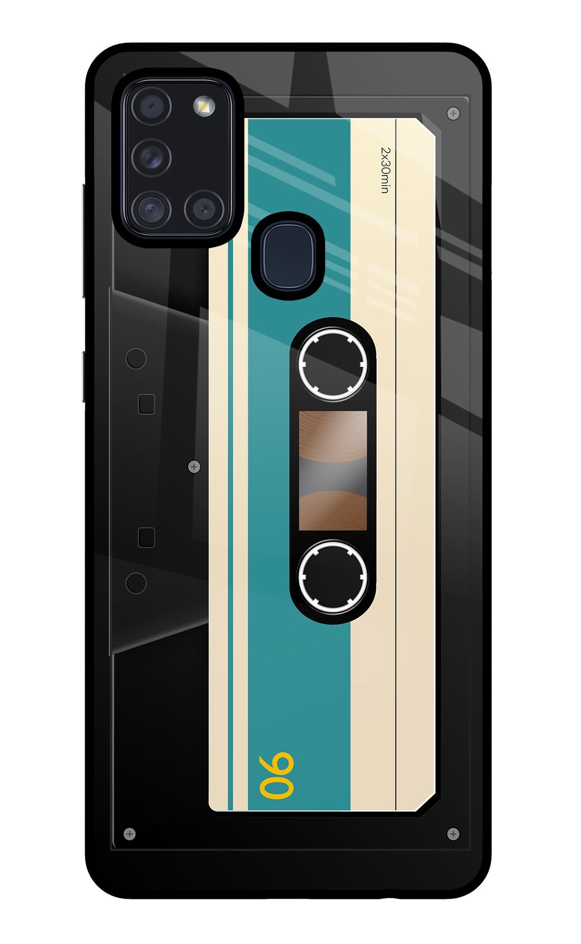 Cassette Samsung A21s Glass Case