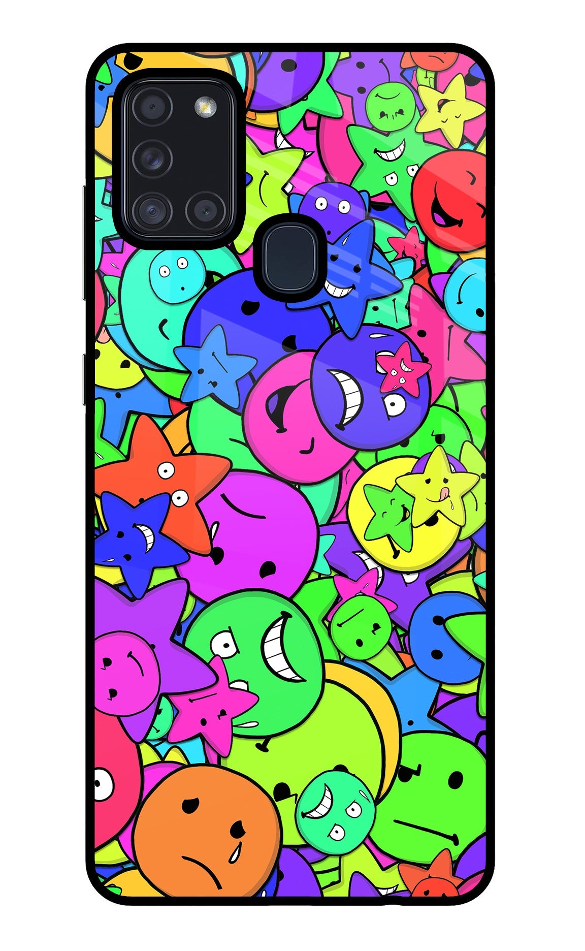 Fun Doodle Samsung A21s Glass Case