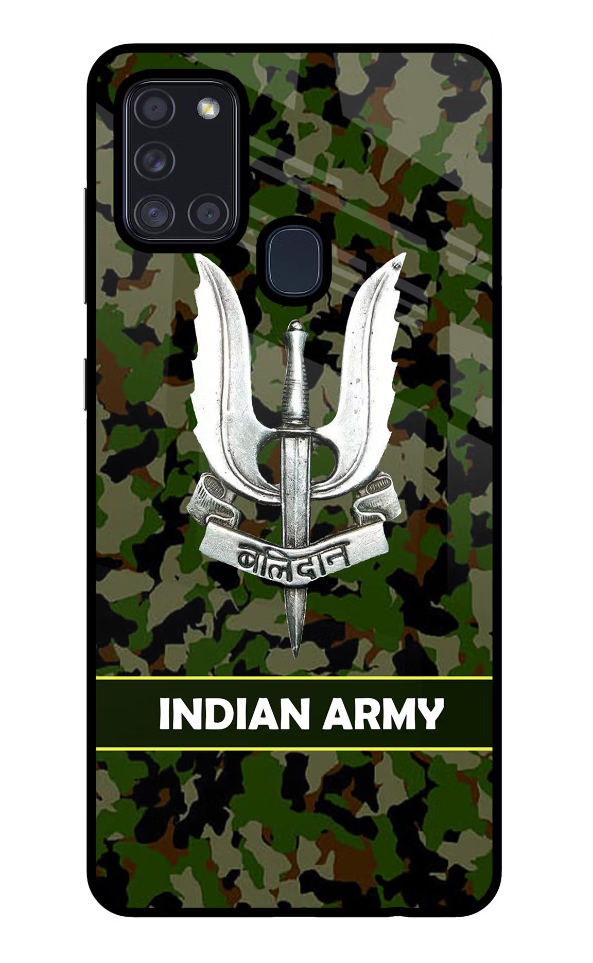 Balidan Indian Logo Samsung A21s Glass Case Back Cover by Casekaro