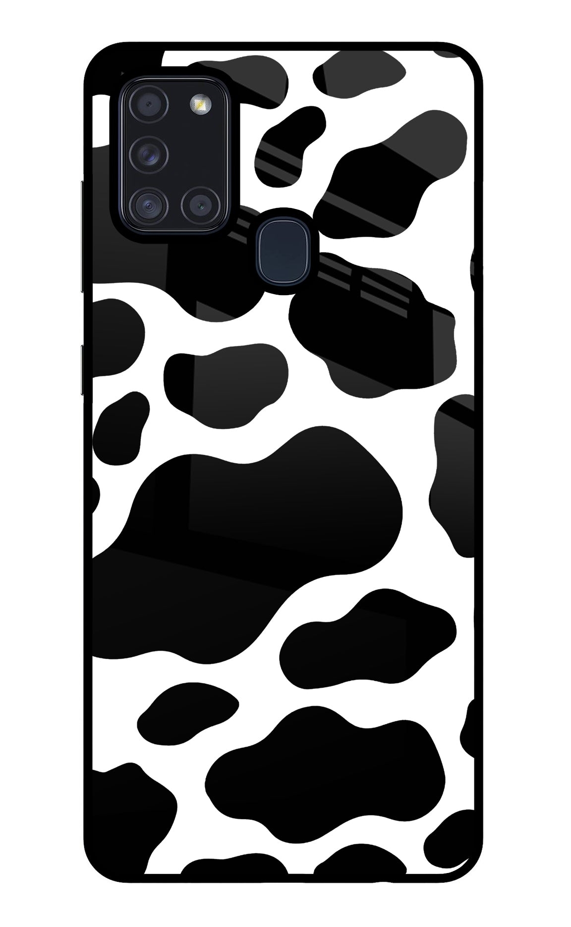 Cow Spots Samsung A21s Glass Case