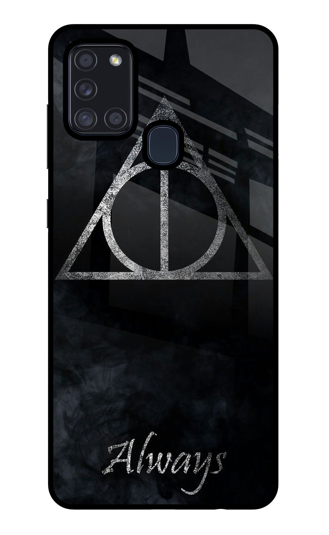 Deathly Hallows Samsung A21s Glass Case