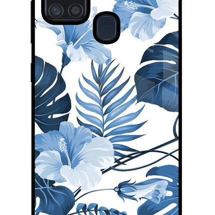 Fabric Art Samsung A21s Glass Case