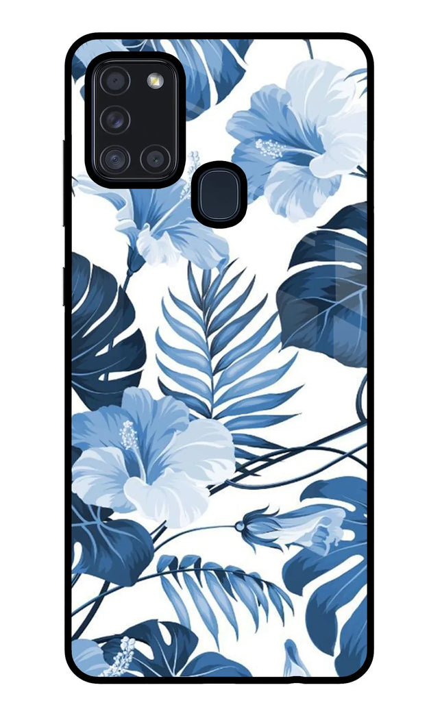 Fabric Art Samsung A21s Glass Case