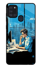 Focused Hustler (AI Generated) Samsung A21s Glass Case