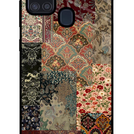 Desi Print Samsung A21s Glass Case