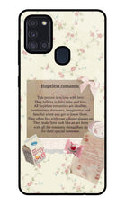 Hopeless Romantic Samsung A21s Glass Case