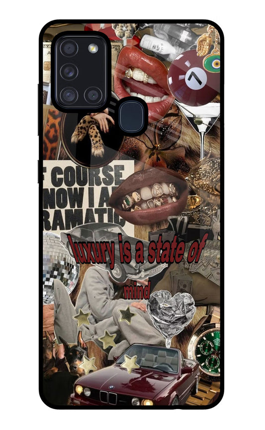Luxury Samsung A21s Glass Case