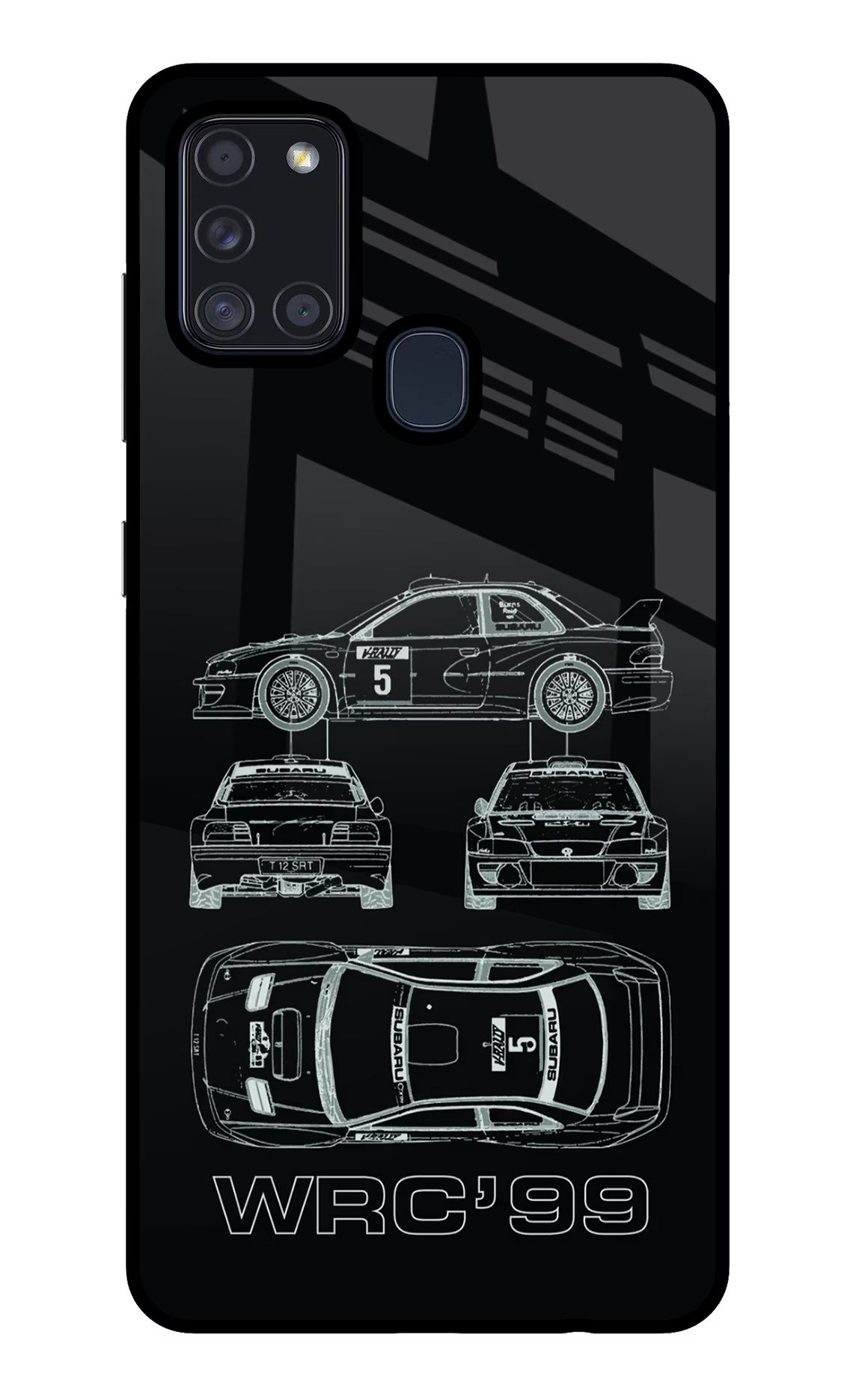 WRC'99 Samsung A21s Glass Case Back Cover by Casekaro
