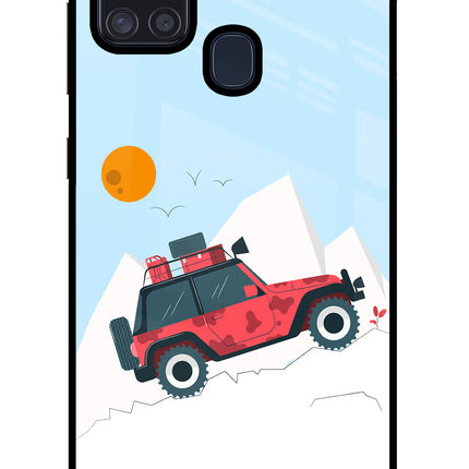 Mountain Trail Beast Samsung A21s Glass Case