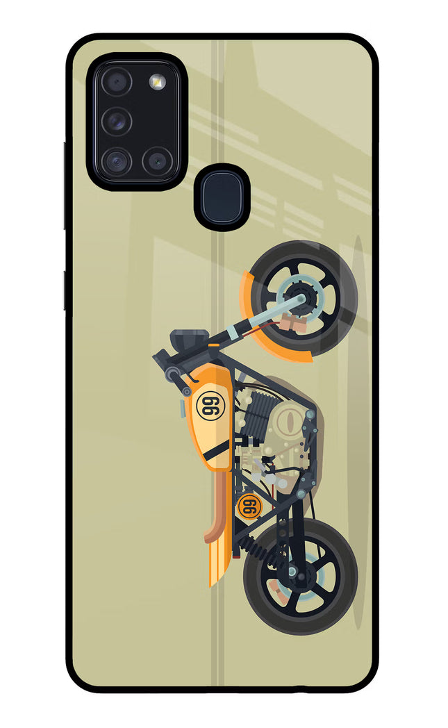 Vertical Speedster Samsung A21s Glass Case