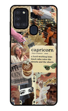 Capricorn Zodiac Samsung A21s Glass Case