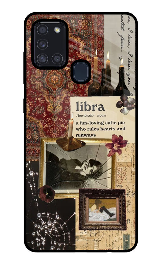 Libra Zodiac Samsung A21s Glass Case