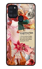 Sagittarius Zodiac Samsung A21s Glass Case