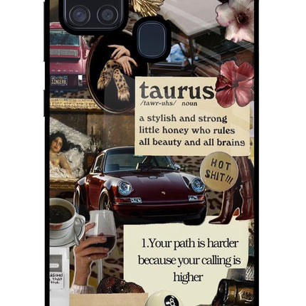 Taurus Zodiac Samsung A21s Glass Case