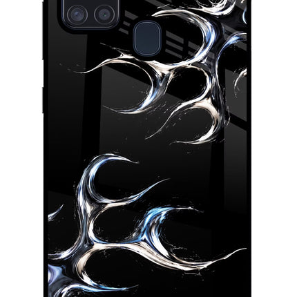 Chrome Tribal Samsung A21s Glass Case