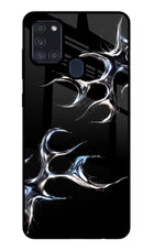 Chrome Tribal Samsung A21s Glass Case