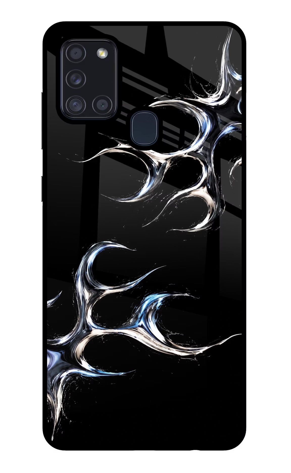 Chrome Tribal Samsung A21s Glass Case