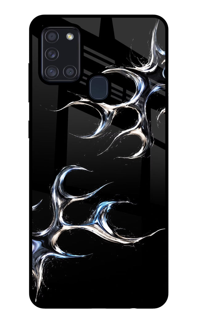 Chrome Tribal Samsung A21s Glass Case