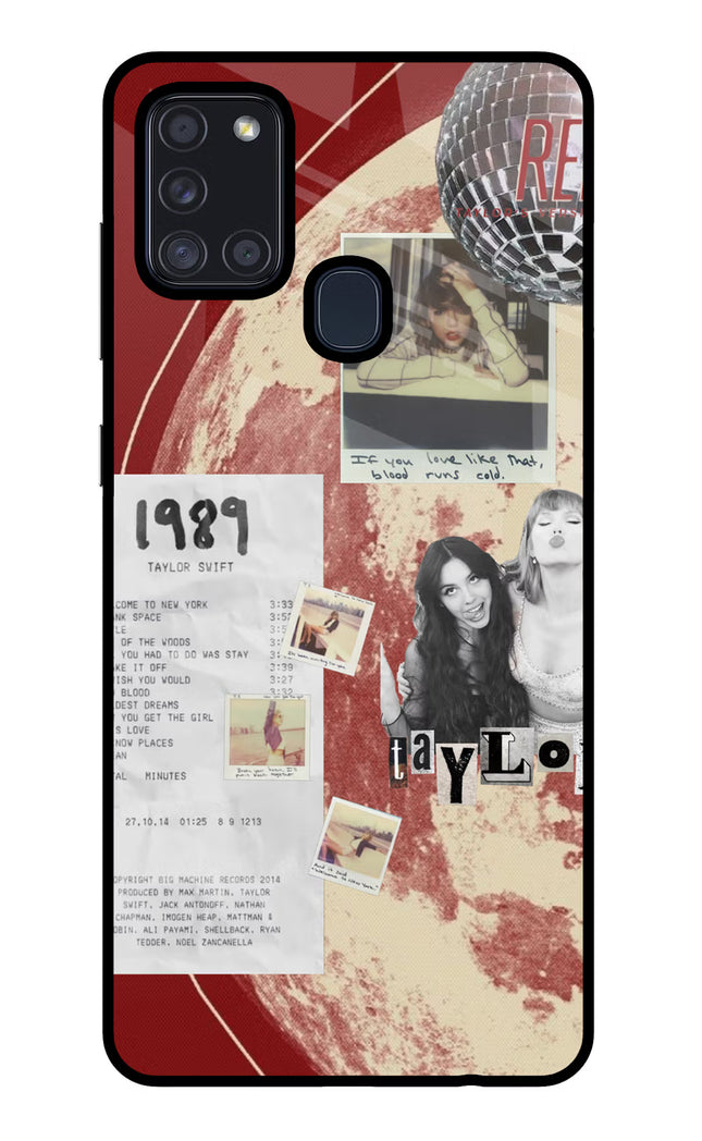 Taylor Swift Samsung A21s Glass Case