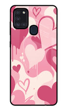 Hearty case Samsung A21s Glass Case