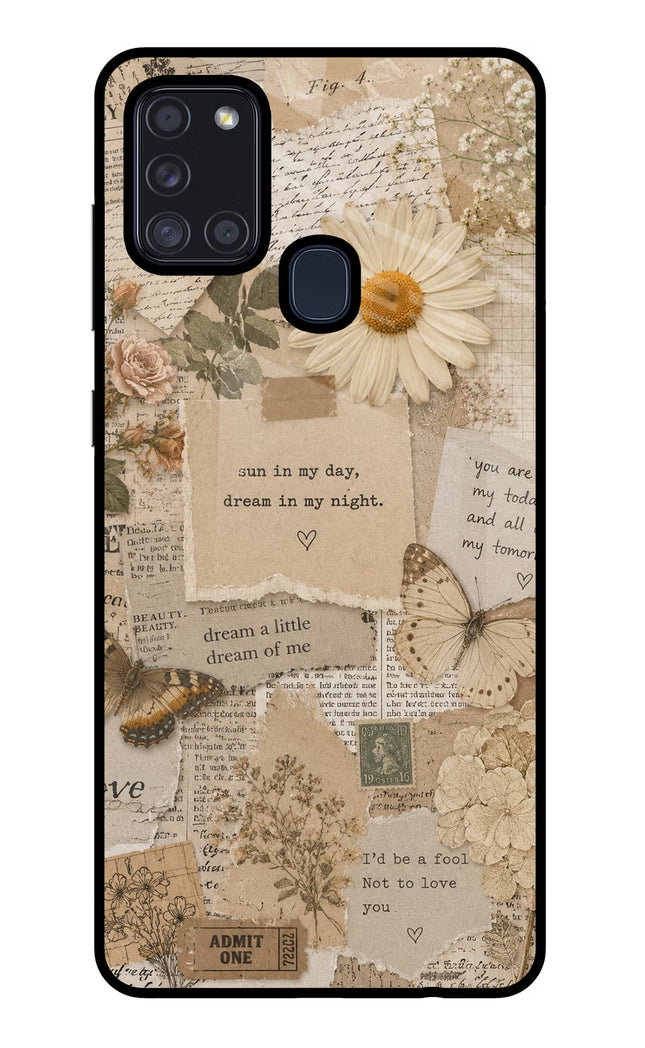 Vintage case Samsung A21s Glass Case