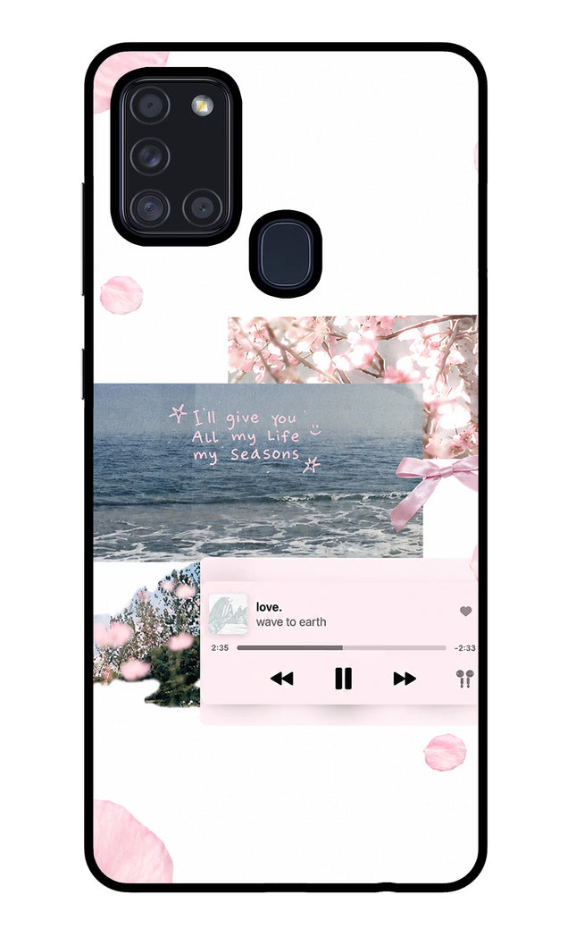 Wave to earth Samsung A21s Glass Case