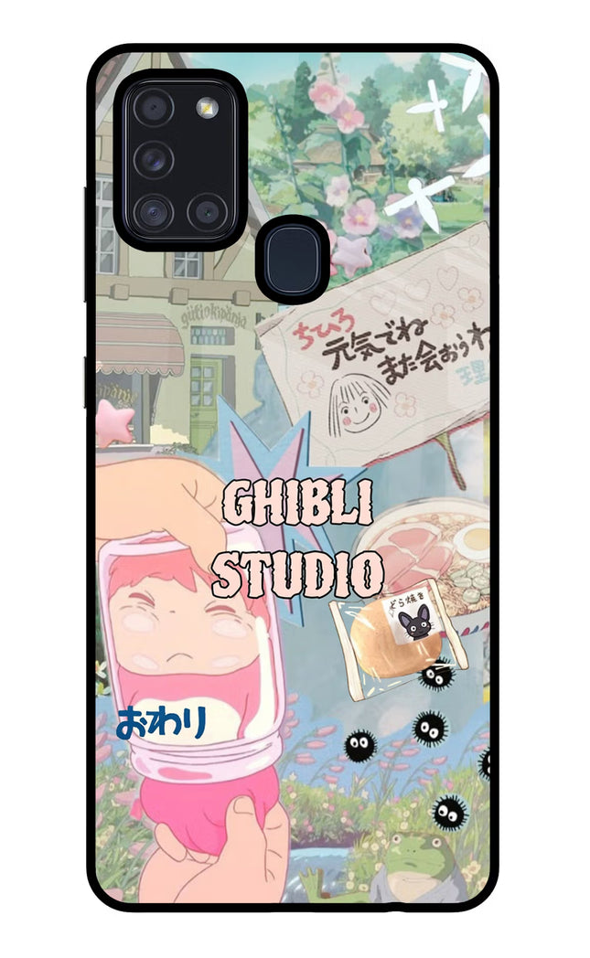 Studio Ghibli Samsung A21s Glass Case