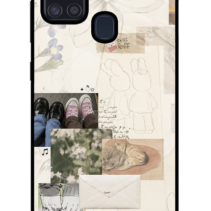 Soft Aesthetic Samsung A21s Glass Case