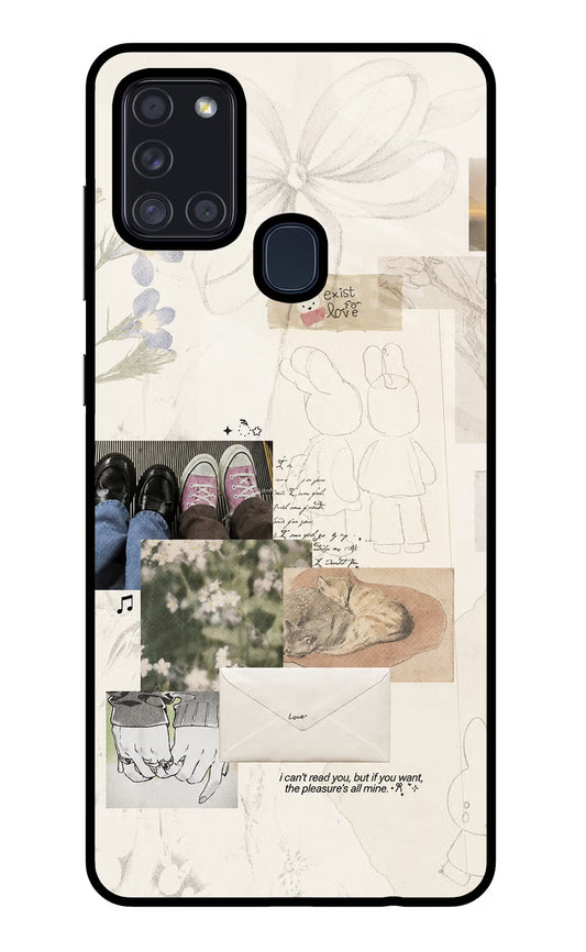 Soft Aesthetic Samsung A21s Glass Case