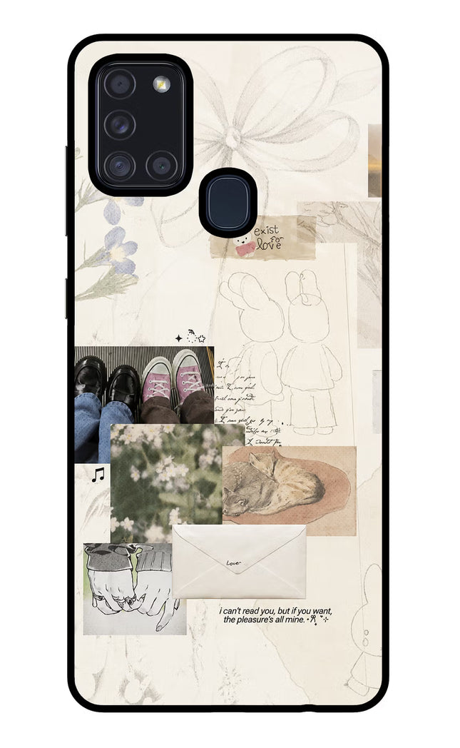 Soft Aesthetic Samsung A21s Glass Case