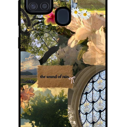 Rain Samsung A21s Glass Case