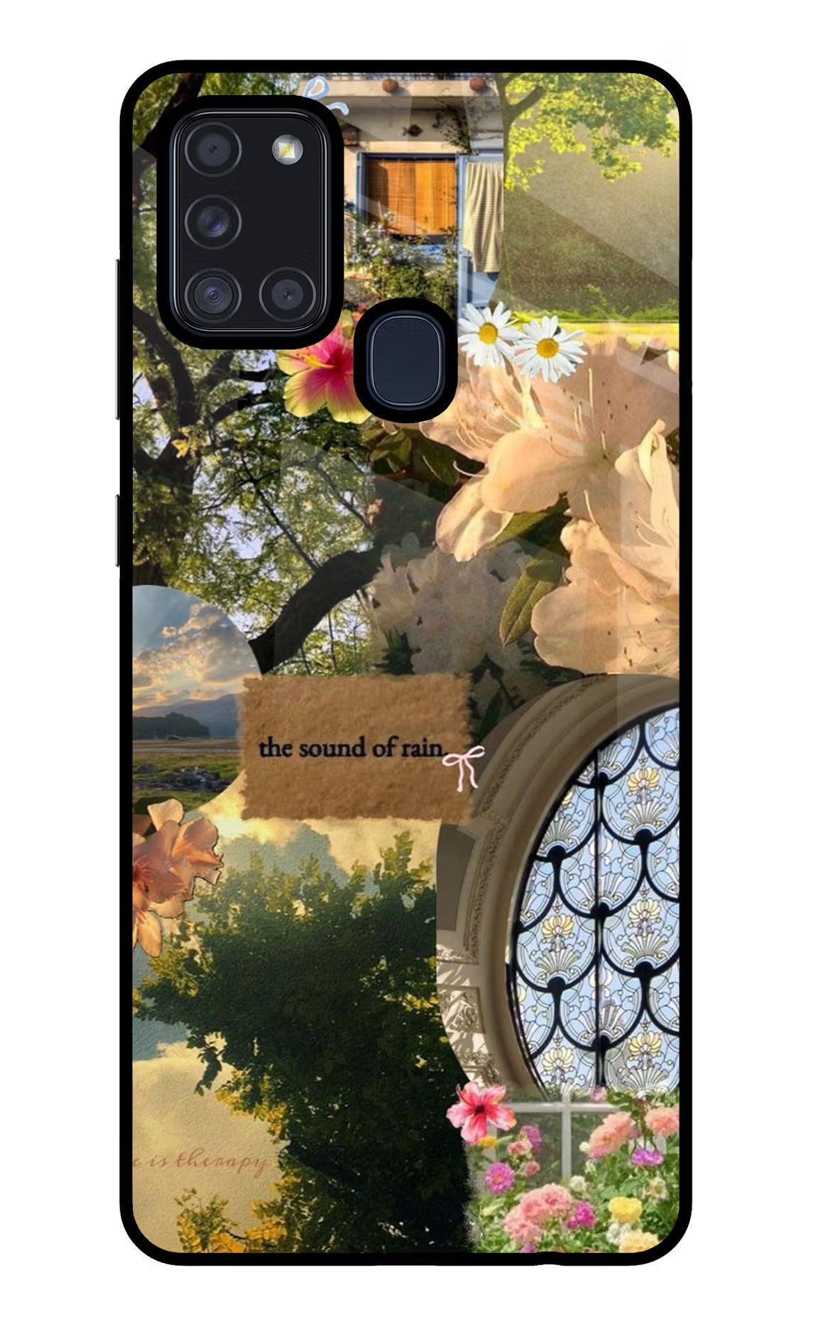 Rain Samsung A21s Glass Case