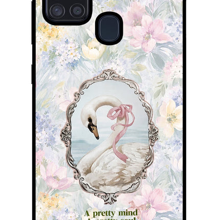 Pretty Mind Pretty Soul Samsung A21s Glass Case