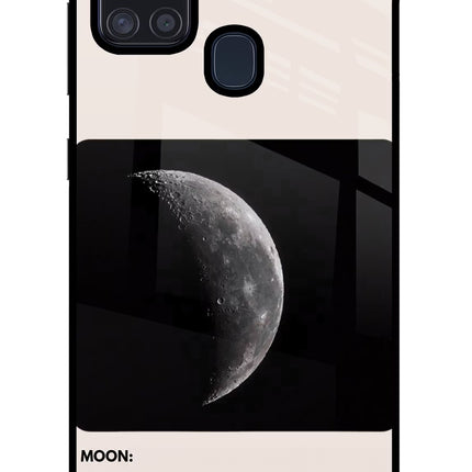 Moon Phase Samsung A21s Glass Case